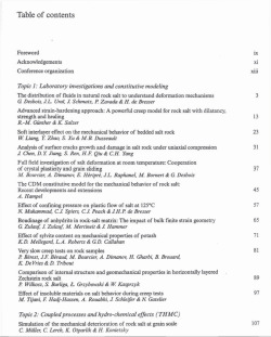 Table of contents