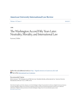 The Washington Accord Fifty Years Later