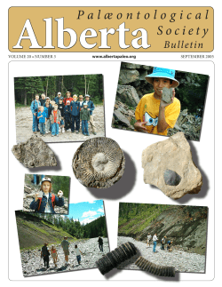 Number 3 (September) - Alberta Palaeontological Society