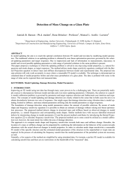 Detection of Mass Change on a Glass Plate