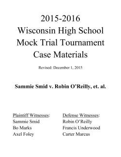 2015-2016 Wisconsin High School Mock Trial