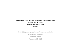 HIGH SPEED RAIL COSTS, BENEFITS, AND FINANCING