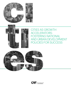 cities as growth accelerators: fostering national and urban
