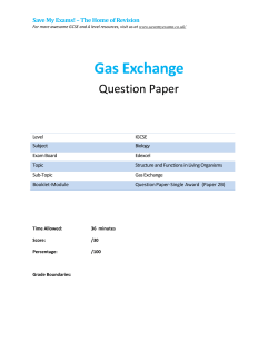 Gas Exchange - SAVE MY EXAMS!