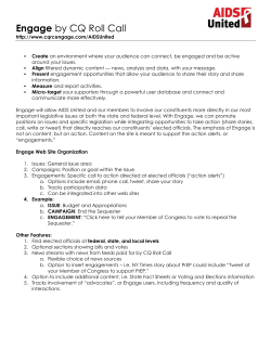 Engage by CQ Roll Call - AIDS United Public Policy Committee