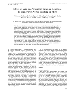 Effect of Age on Peripheral Vascular Response to Transverse Aortic