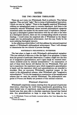 The Two Process Theologies