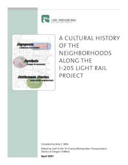 I-205/Portland Mall MAX Light Rail Project - A cultural
