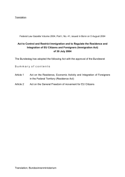Act to Control and Restrict Immigration and to Regulate
