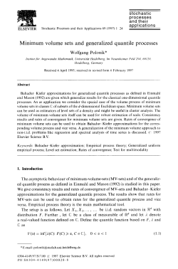Minimum volume sets and generalized quantile