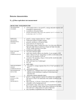 Detector characteristics