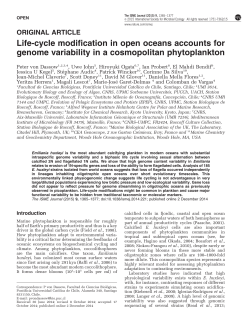 Life-cycle modification in open oceans accounts for