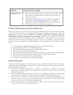 AME 436 Assigned: Friday 2/12/2016 Problem Set #2 &bull; Due Friday 2