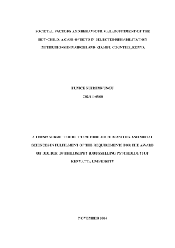 societal factors and behaviour maladjustment of the boy