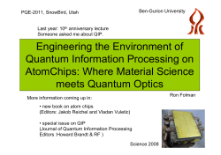 Ron`s 2011 talk on Quantum Computing with Atom Chips (PDF, 5.5