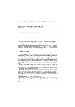 bilinear systems and chaos