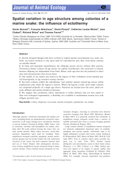 Spatial variation in age structure among colonies of a marine snake