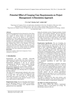 Potential Effect of Creeping User Requirements on Project