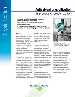 Crystallization - Mettler Toledo