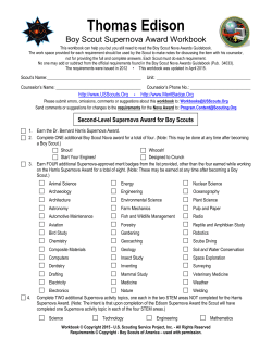 A FREE workbook for Thomas Edison Silver Supernova Award is