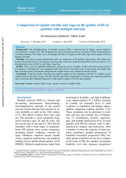 Comparison of regular aerobic and yoga on the quality of life