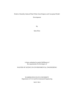 Relative Humidity Induced Plant Pollen Grain Rupture and