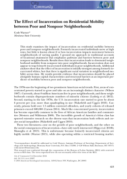 The Effect of Incarceration on Residential Mobility between Poor and