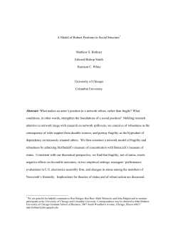 A Model of Robust Positions in Social Structure