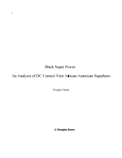 Black Super Power: An Analysis of DC Comics` First African
