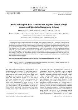 End-Guadalupian mass extinction and negative carbon isotope