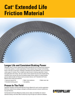 Cat&reg; Extended Life Friction Material