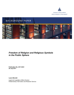 Freedom of Religion and Religious Symbols in the Public Sphere