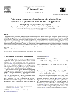 Performance comparison of autothermal reforming for