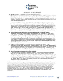 americanchemistry.com&reg; OPPOSE NEW SUPERFUND TAXES