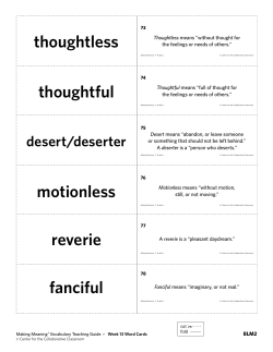 thoughtless thoughtful motionless reverie fanciful