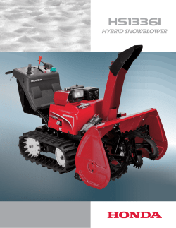 Honda HS1336i Hybrid Snowblower Brochure