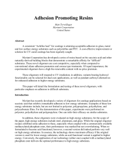 Adhesion Promoting Resins