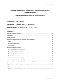 NM121 piloting report