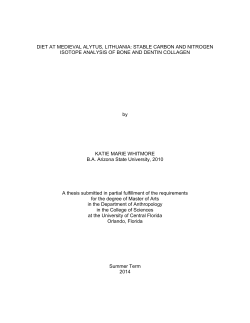 DIET AT MEDIEVAL ALYTUS, LITHUANIA: STABLE CARBON AND