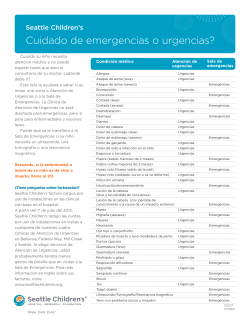 Cuidado de emergencias o urgencias?