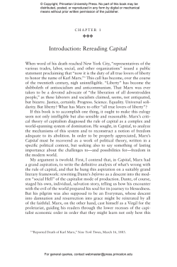 Marx`s Inferno: The Political Theory of Capital