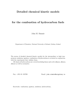 Detailed chemical kinetic models for the combustion of