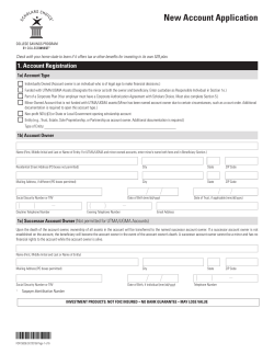 New Account Application