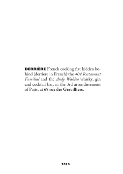 DERRI&Egrave;RE French cooking flat hidden be