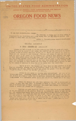 oregon food news - State Library of Oregon Digital Collections