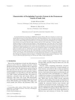 Characteristics of Precipitating Convective Systems in the