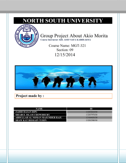 Project on Akio Morita