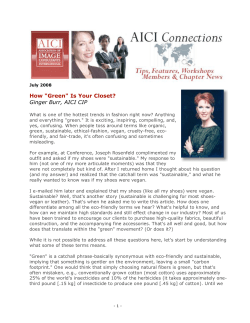 "Green" Is Your Closet? - Total Image Consultants