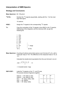 Interpretation of NMR
