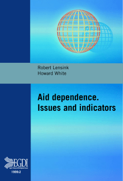 Aid dependence. Issues and indicators